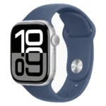 Apple Watch Series 10 GPS 42MM Silver Aluminum Case with Denim Sport Band