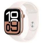 Apple Watch Series 10 GPS 46MM Rose Gold Aluminum Case with Light Blush Sport Band