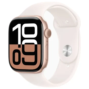 Apple Watch Series 10 GPS 46MM Rose Gold Aluminum Case with Light Blush Sport Band