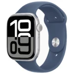 Apple Watch Series 10 GPS 46MM Silver Aluminum Case with Denim Sport Band