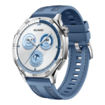 HUAWEI Watch GT 5 46mm stainless steel frame with Blue Woven Strap