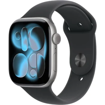 Apple Watch Series 11 GPS 46MM Space Gray Aluminum Case with Stone Gray Sport Band