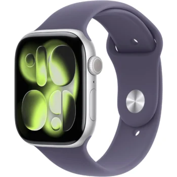 Apple Watch Series 11 GPS 46MM Silver Aluminum Case with Purple Fog Sport Band