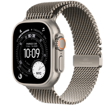 Apple Watch Ultra 3 49MM Natural Titanium Case GPS + CELLULAR with Natural Titanium Milanese Loop