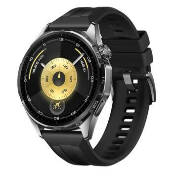 HUAWEI Watch GT 6 46mm Black stainless steel frame with Black Fluoroelastomer Strap