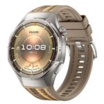 HUAWEI Watch GT 6 Pro 46mm Titanium Alloy frame with Brown Composite Woven Strap