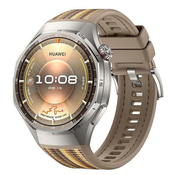 huawei-watch-gt6-pro-brown-cellmart huawei watch gt6 pro brown cellmart HUAWEI Watch GT 6 Pro 46mm Titanium Alloy frame with Brown Composite Woven Strap