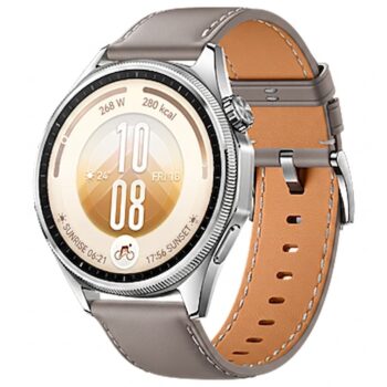 Huawei Watch GT 7 46mm Stainless Steel case with Gray Composite Leather Strap