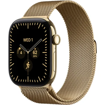 Apple Watch Series 12 Radiant Gold Titanium Case 46MM GPS + Cellular with Radiant Gold Milanese Loop